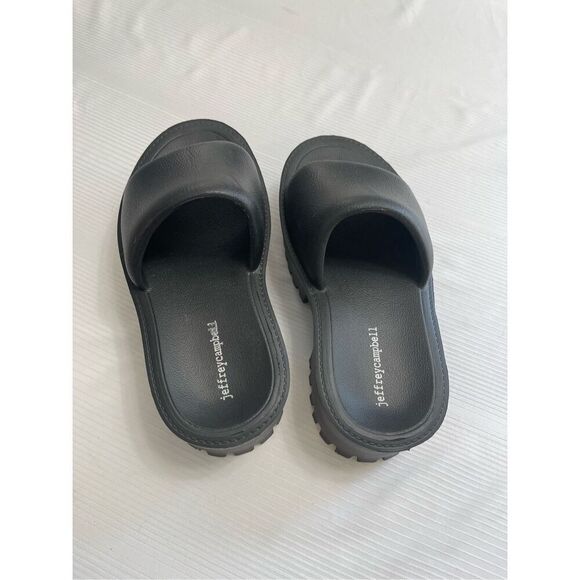 Jeffrey Campbell Platform Sandals Size 7 Black Chunky Y2K - Picture 4 of 8